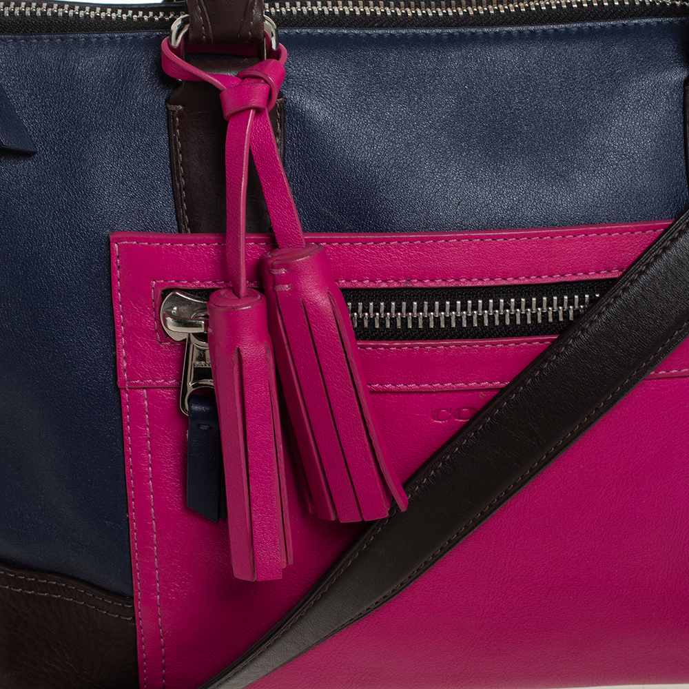 COACH Multicolor Leather Front Zip Tote - Picture 5 of 9